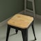 Vintiquewise 17-in. Medium Decorative Accent Bar Stool for Indoor and Outdoor, Wooden Brown and Metal Black QI004465.M - alternate 3